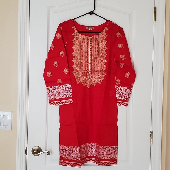 Pakistani 1 piece screen print kameez/Kurta FINAL PRICE - Picture 5 of 9